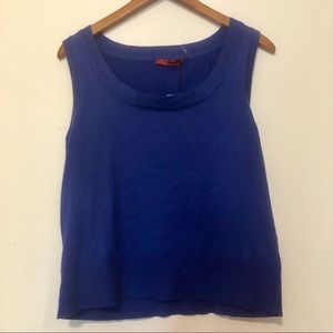 “Red” Blue Size LP Sleeveless Top NWT